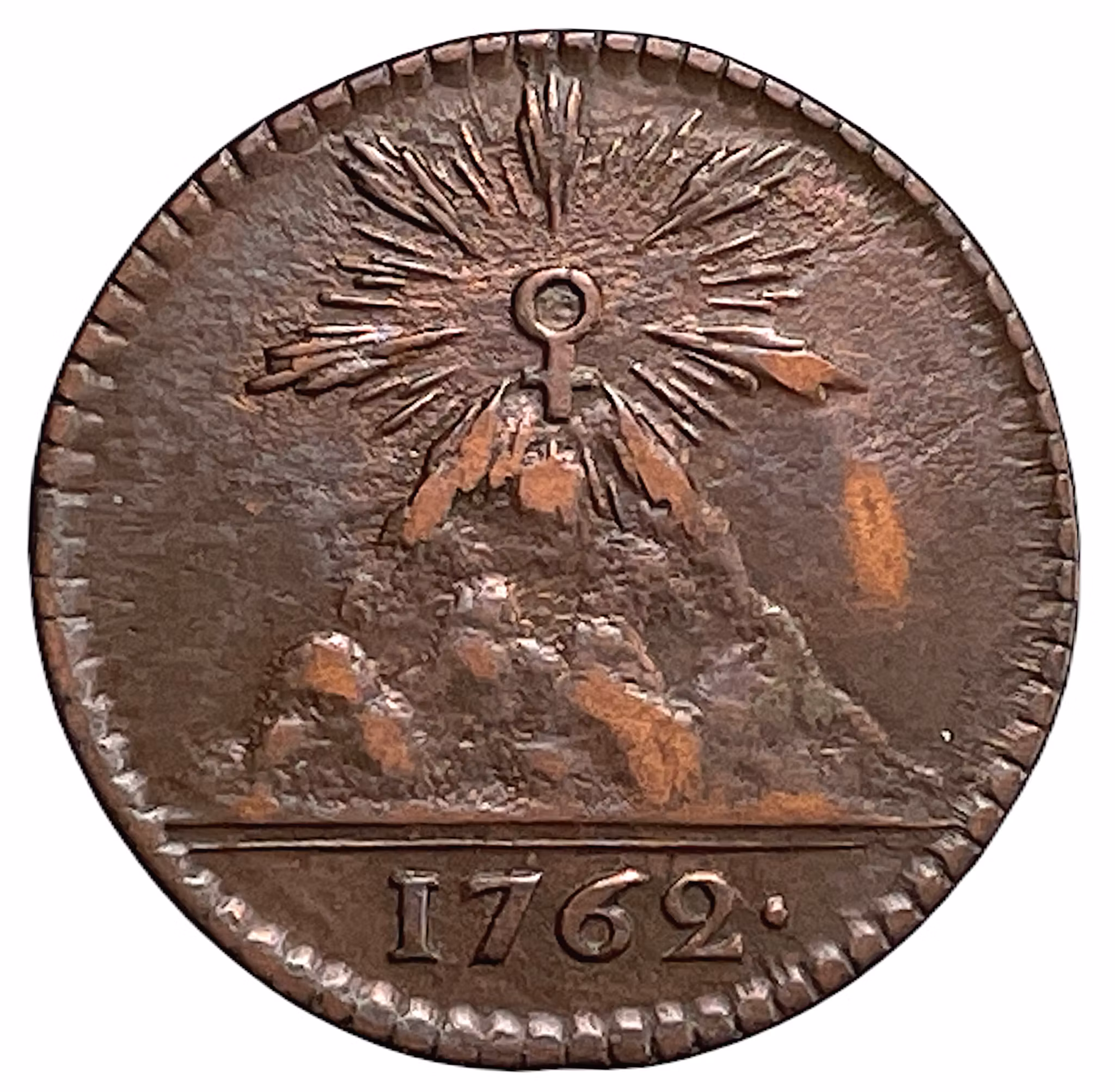 Adolf Fredrik - Stora Kopparbergs Bergslags Pollett - 3 Öre KM 1762 - Ett osedvanligt välpräglat exemplar