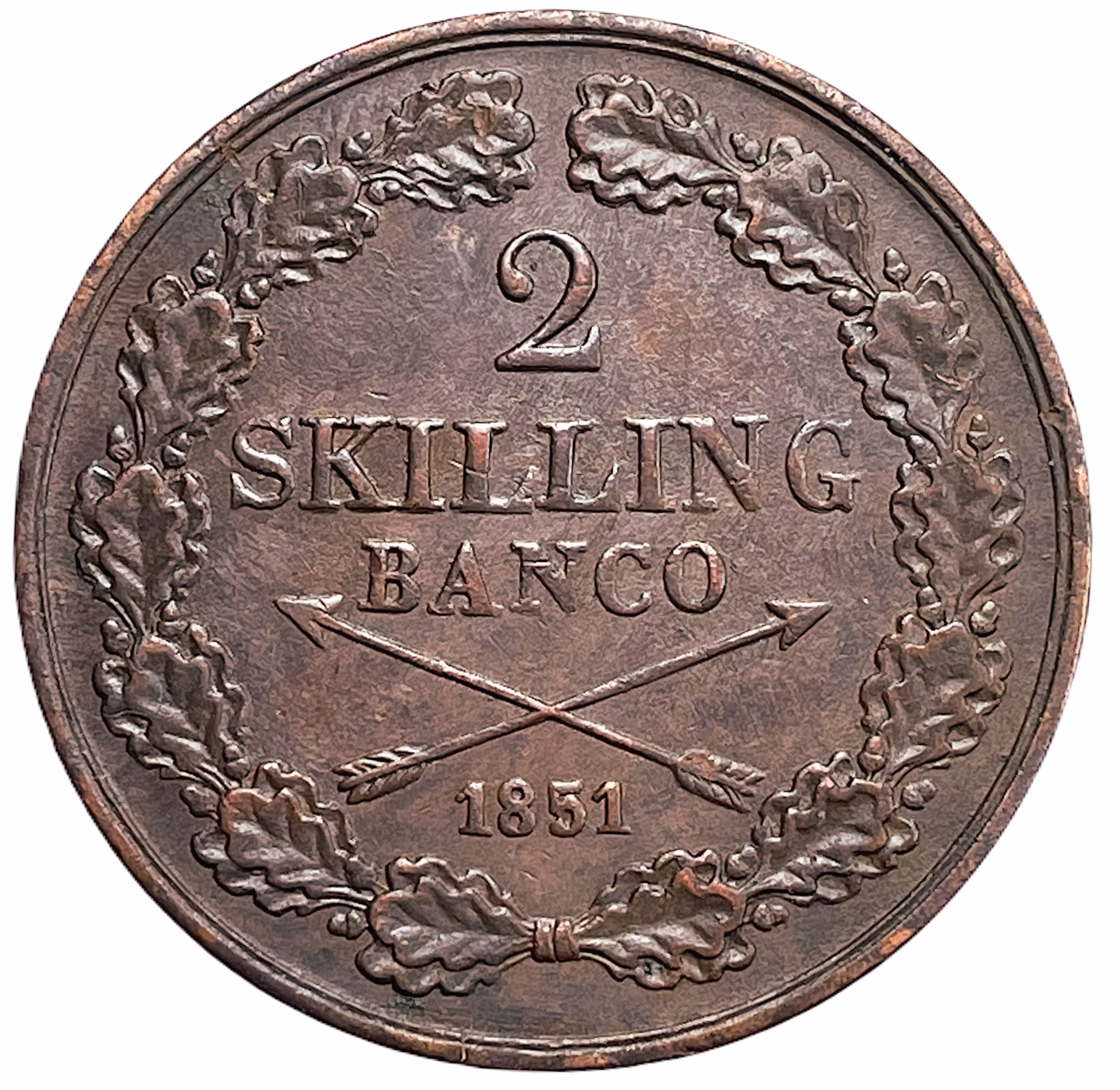 Oskar I - 2 Skilling Banco 1851