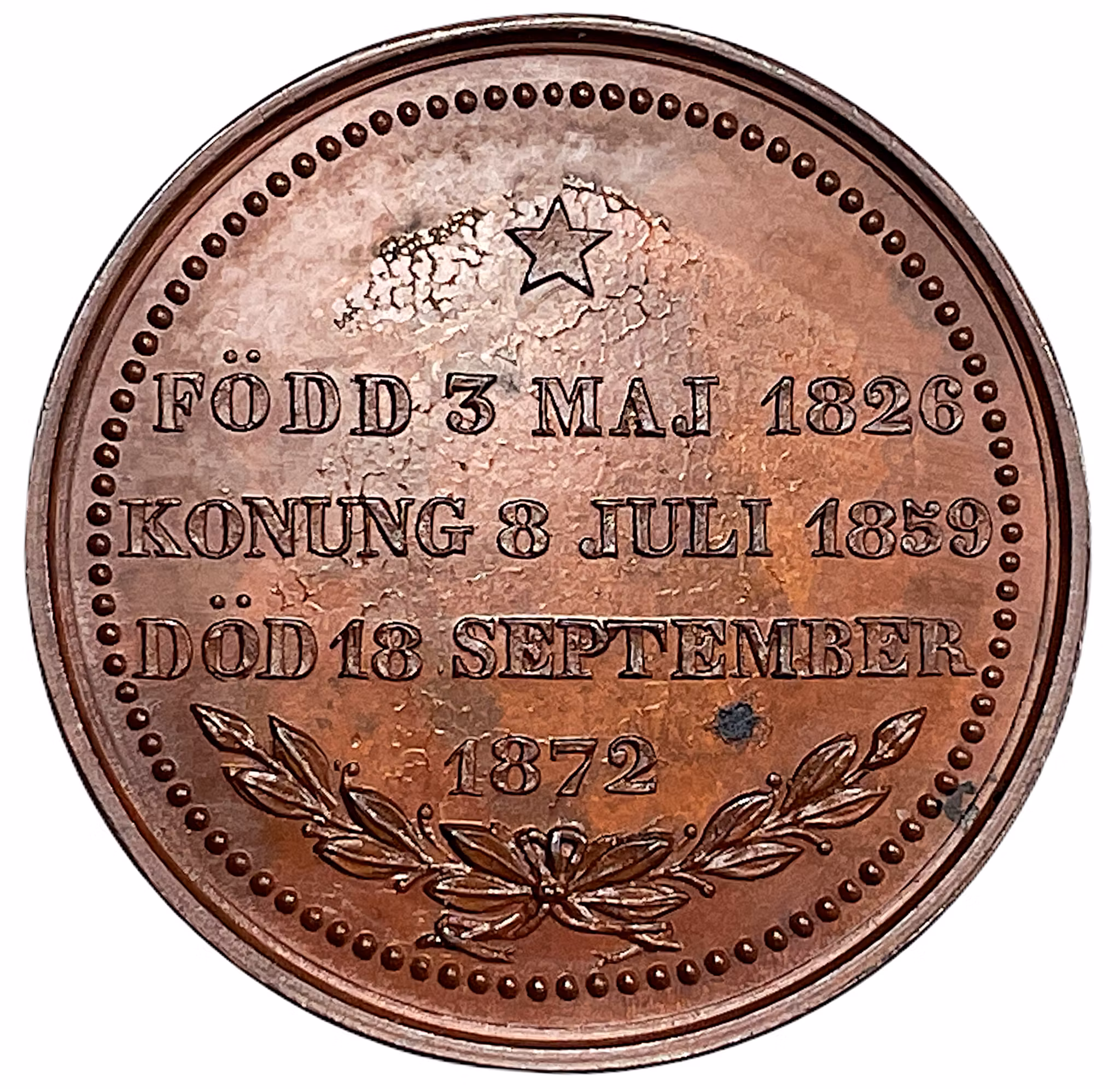 Karl XV:s död 18 september 1872 av R. Michaux