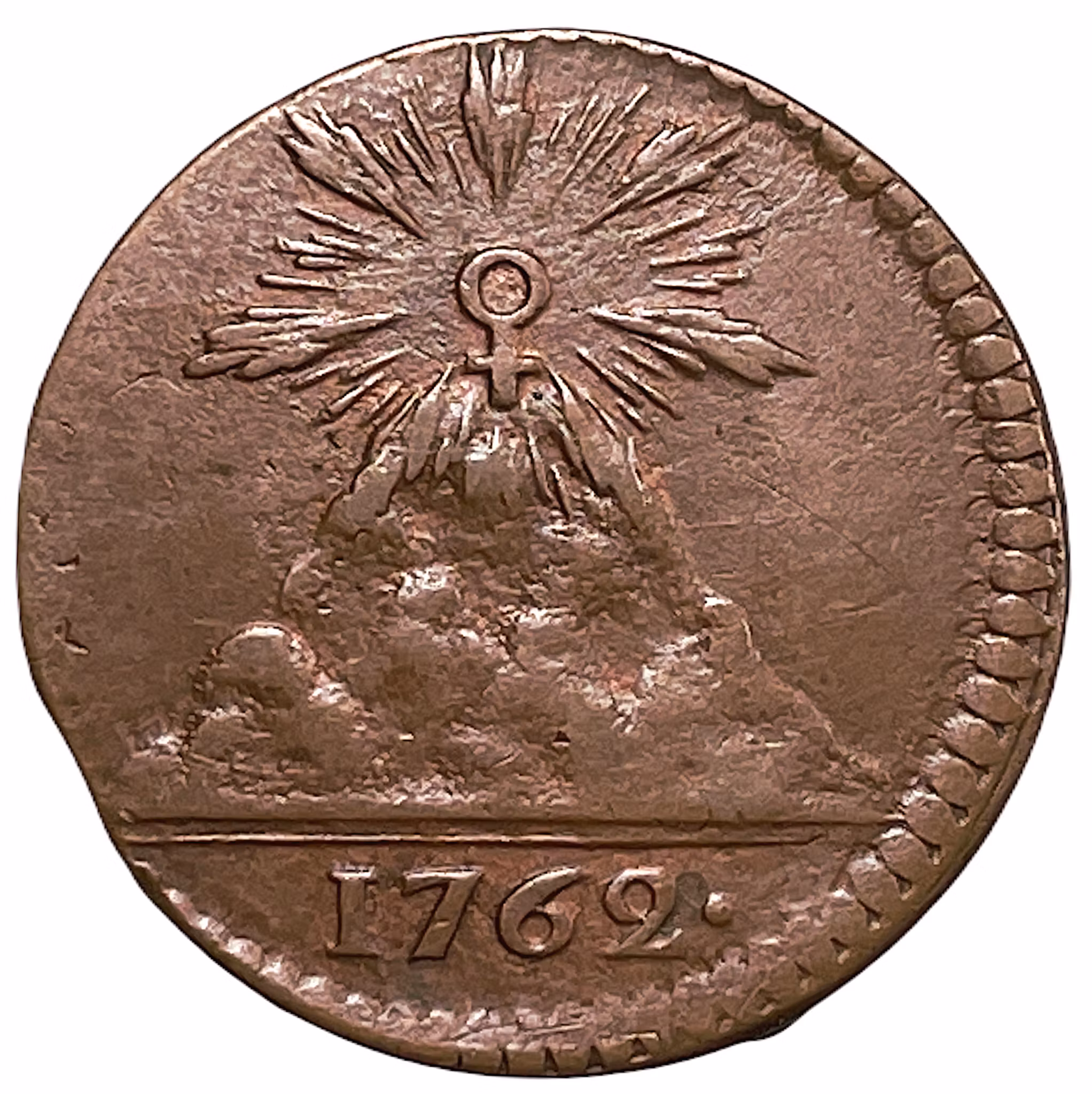 Adolf Fredrik - Stora Kopparbergs Bergslags pollett - 3 Öre KM 1762 - Ettårstyp