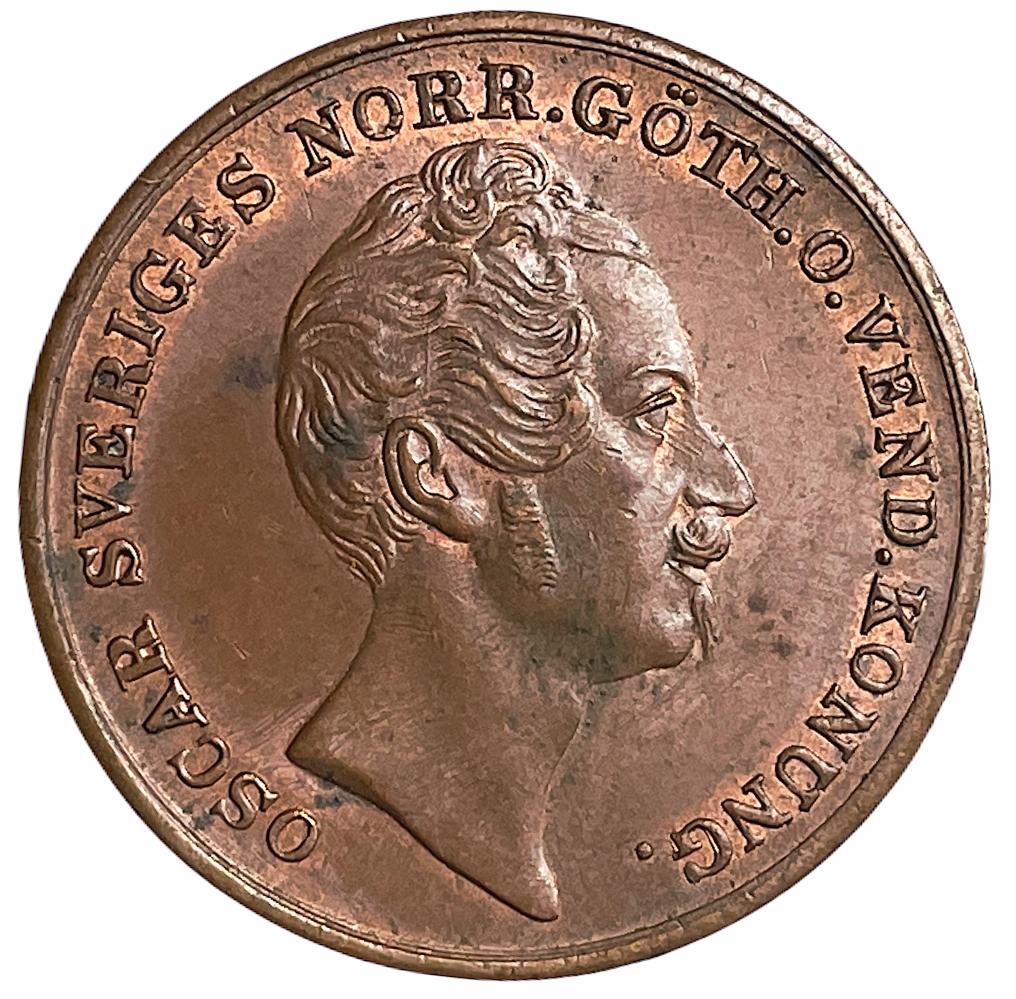 Oskar I - 1 Skilling Banco 1852, 5 på 4 - Ett vackert exemplar