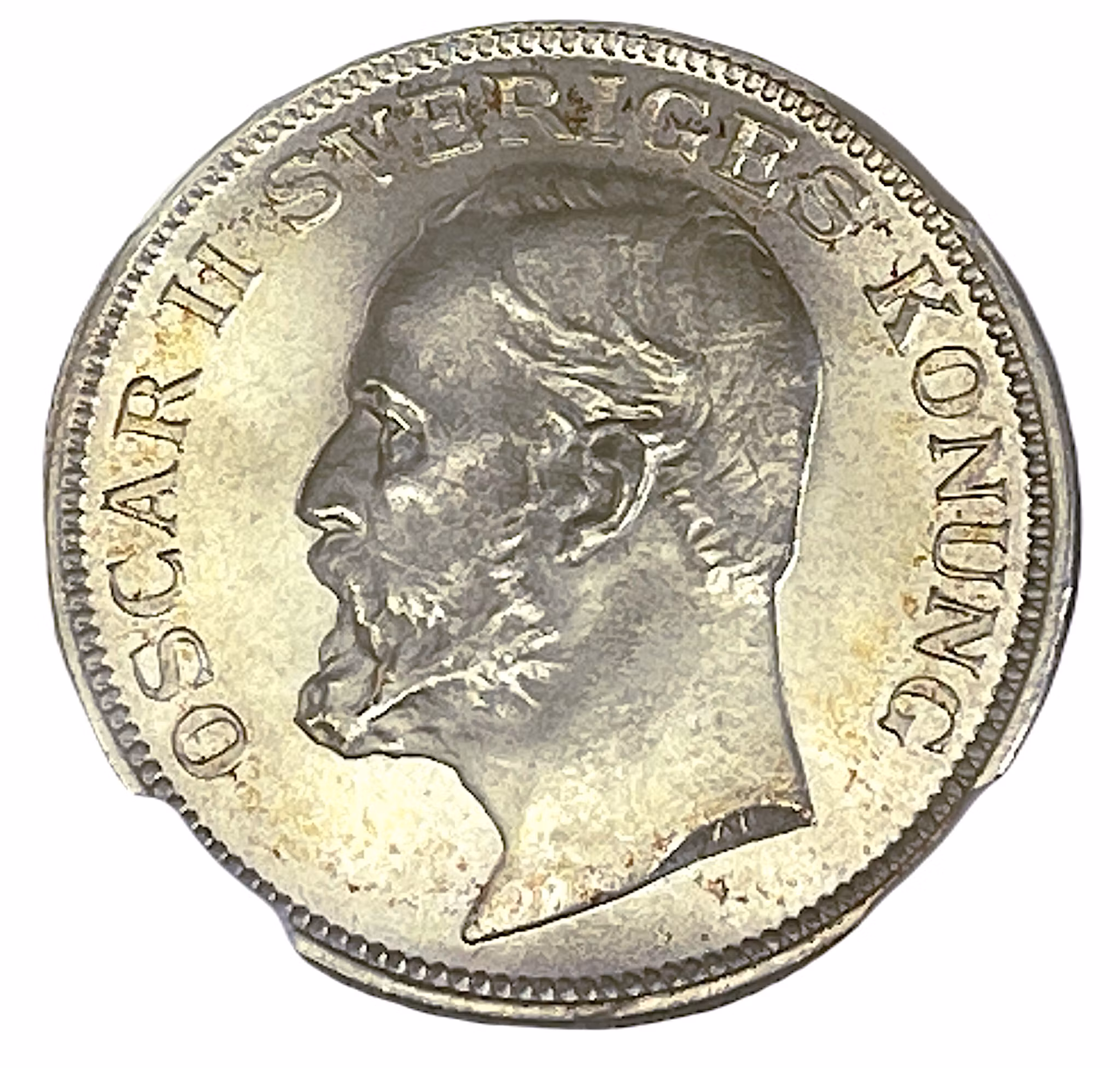 Oskar II - 1 Krona 1907 - Ett underbart exemplar - NGC MS65