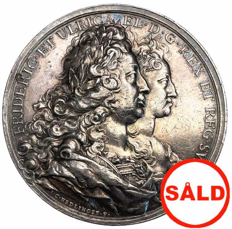 Sverige, Fredrik I - Kungahusets ära och lycka 1723 av J.C. Hedlinger