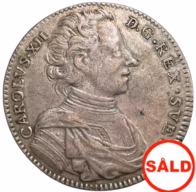 Karl XII, Riksdaler 1713 - Riksvapen med smal krona och smalare lejon
