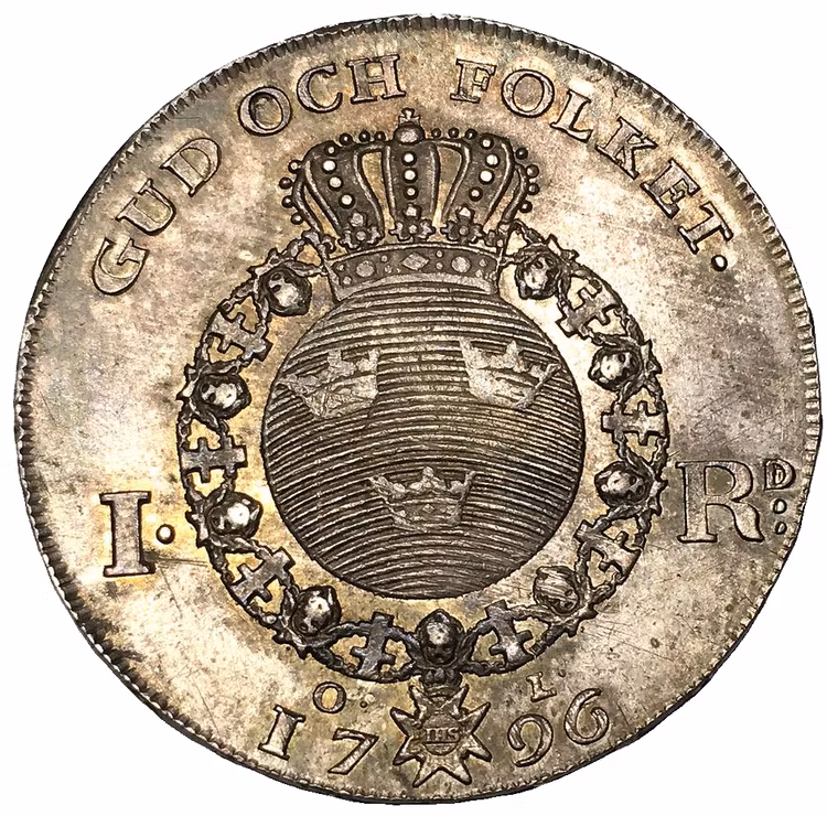 Gustav IV Adolf, Riksdaler 1796 - LÄCKERT EXEMPLAR