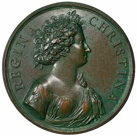 Drottning Kristina beslutar sig att bosätta sig i Rom av Giovanni Battista Guglielmada - Ex. Crona 1937