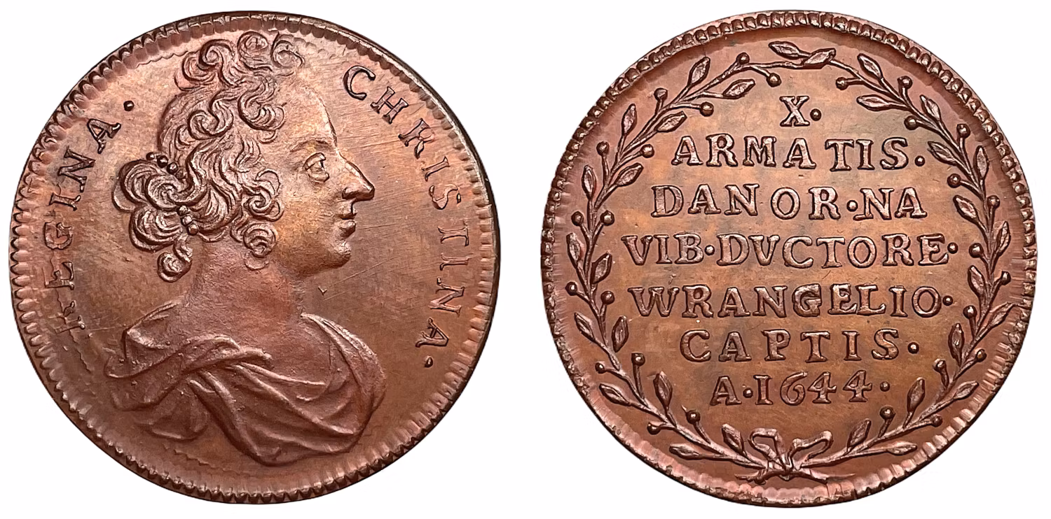 Kristina - Svenska flottans seger, under Carl Gustaf Wrangels befäl, över den danska vid Femern den 13 oktober 1644 - Karlsteens 2:a regentlängd