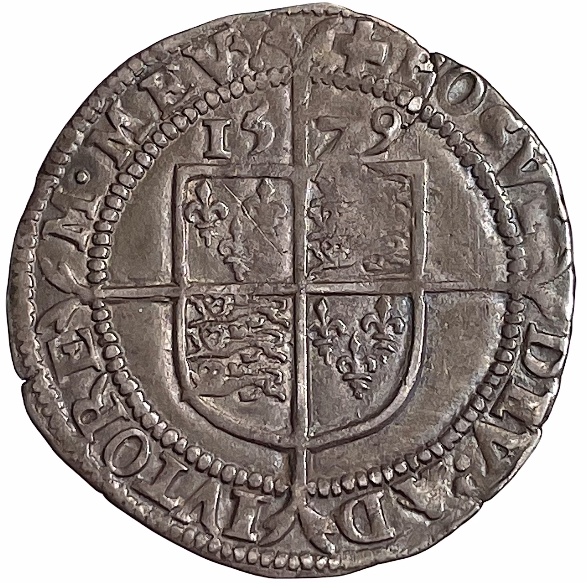Elizabeth I (1558-1603). 6 pence 1579 - Ett historisk betydelsefullt mynt