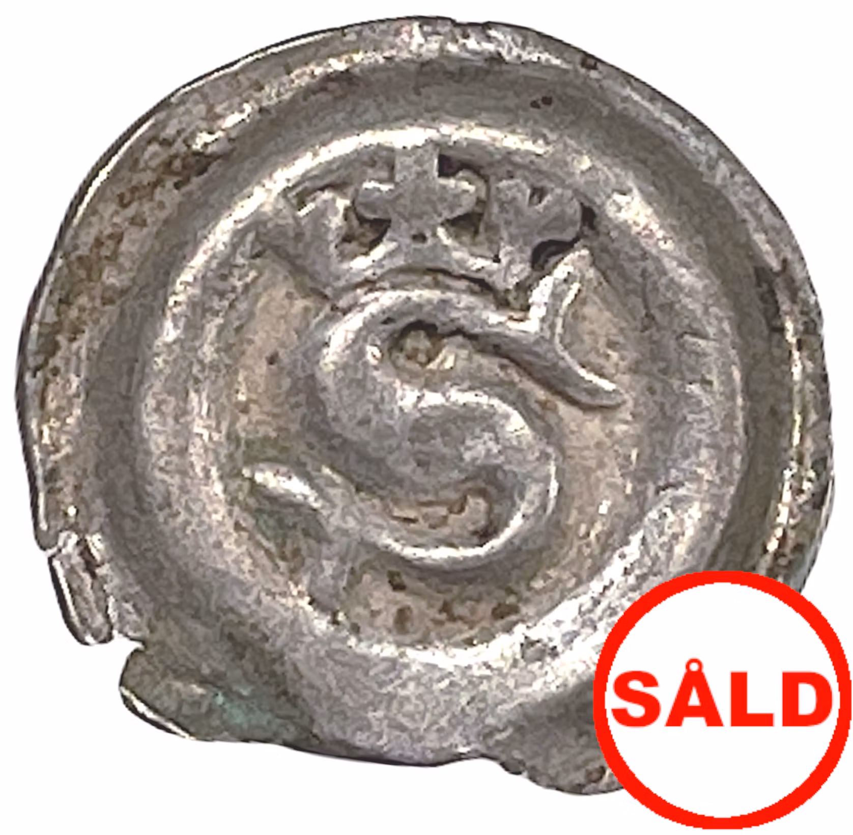 Albrekt av Mecklenburg 1364-1389 - Söderköping - Krönt S-brakteat