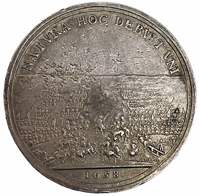 Karl X Gustavs tåg med svenska hären över Stora Bält i februari 1658 av Arvid Karlsteen 1658 och freden i Roskilde av Arvid Karlsteen