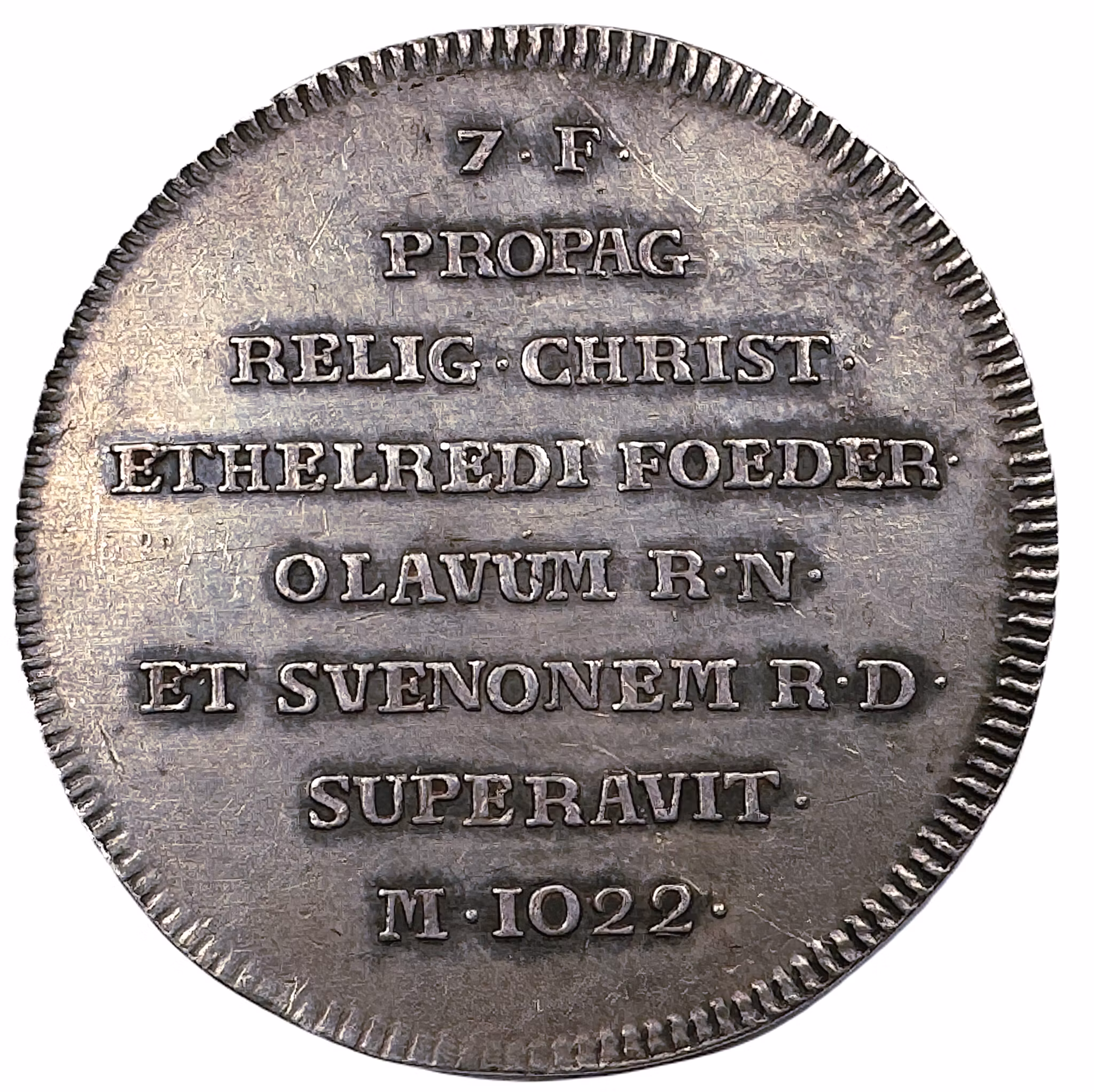 Olof Skötkonung av Daniel Fehrman -Silvermedalj ur Hedlingers regentlängd