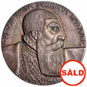 Carl Milles Silvermedalj, Gustav Vasas 400-årsminne 1523-1923 - MYCKET SÄLLSYNT
