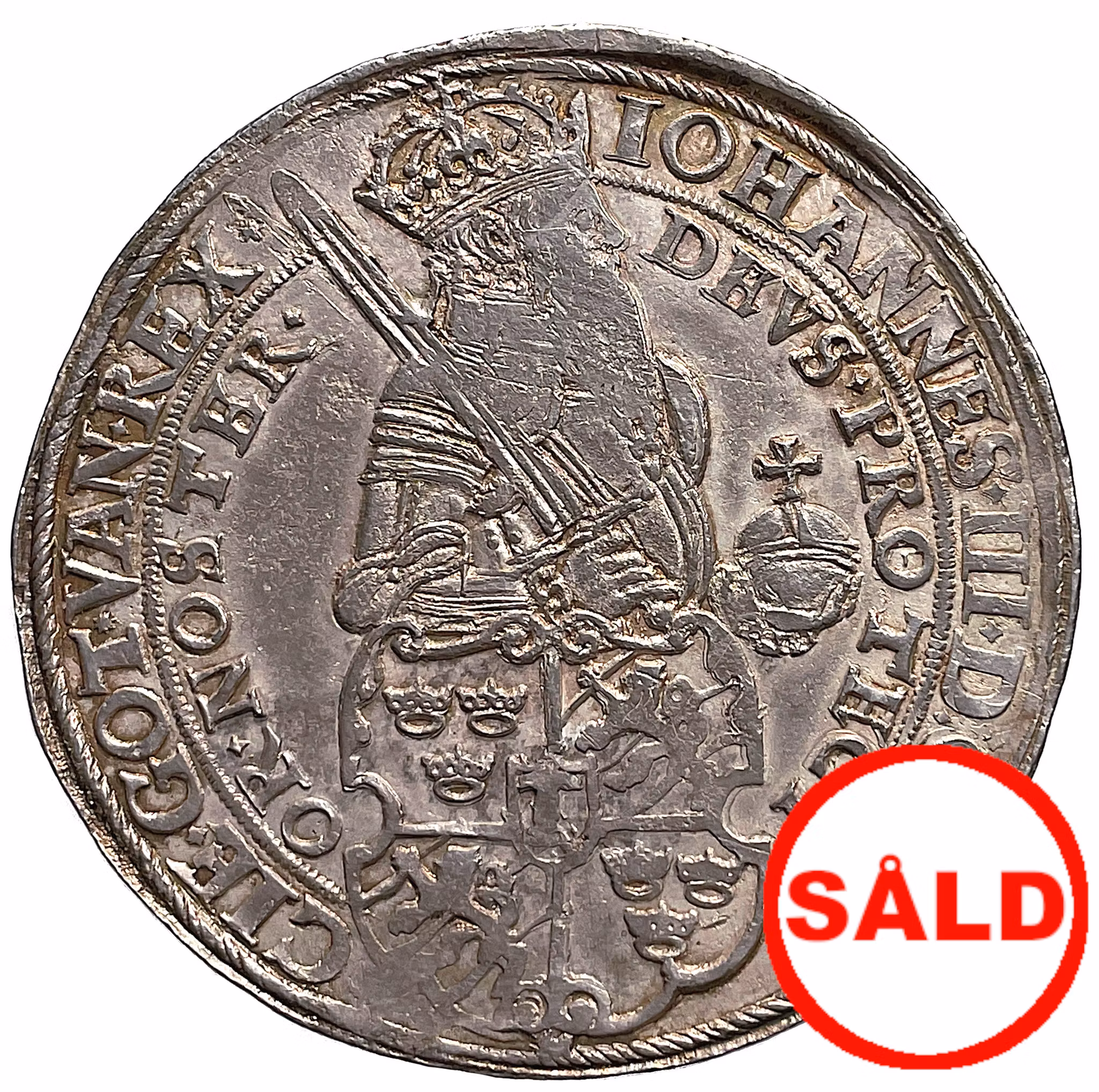 Johan III - Daler 1573 - Ett vackert tekniskt ocirkulerat exemplar med full präglingsglans