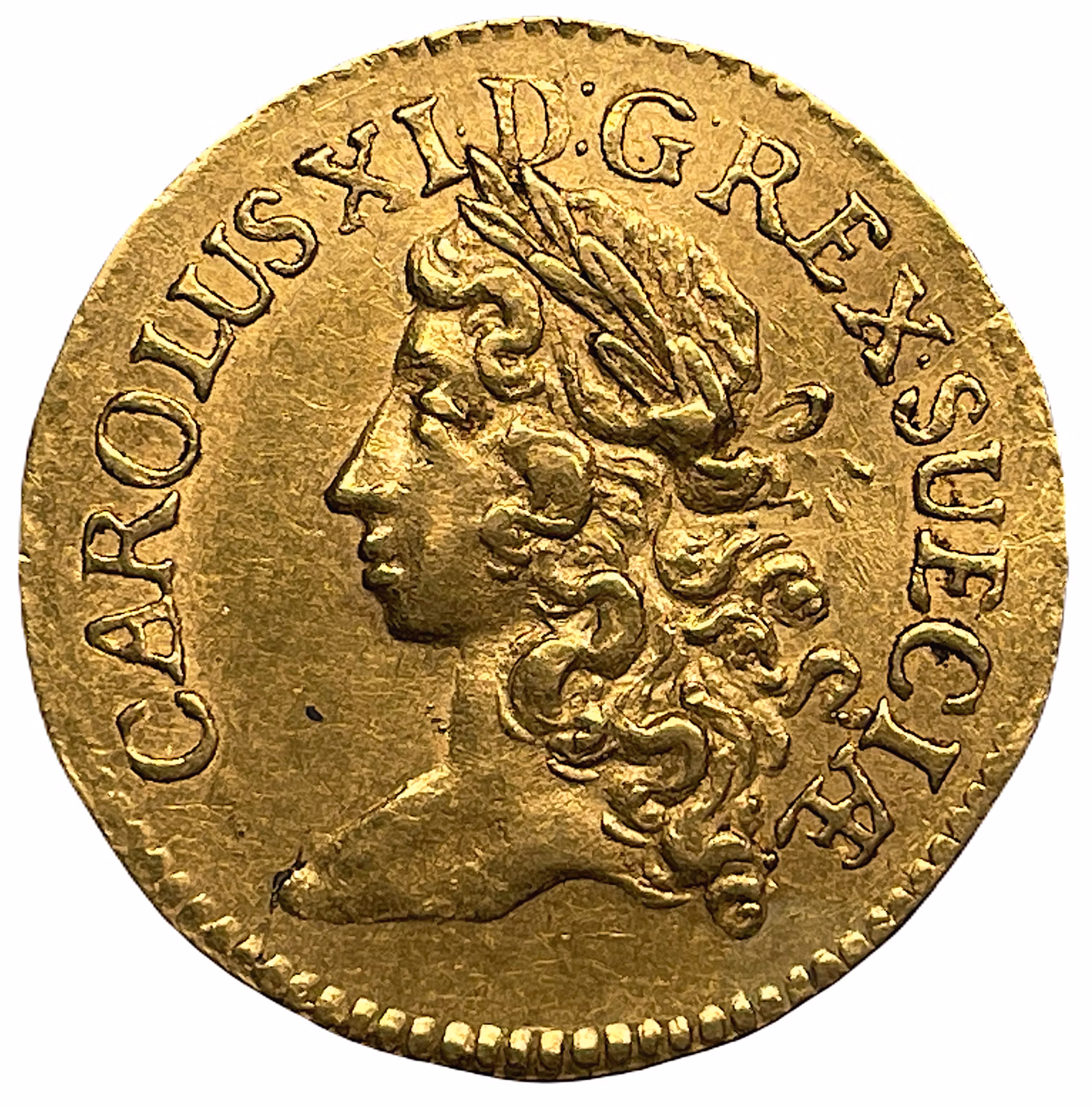 Karl XI - Dukat 1673. Ettårstyp. - 2 kända exemplar i privat ägo -  RRRR.