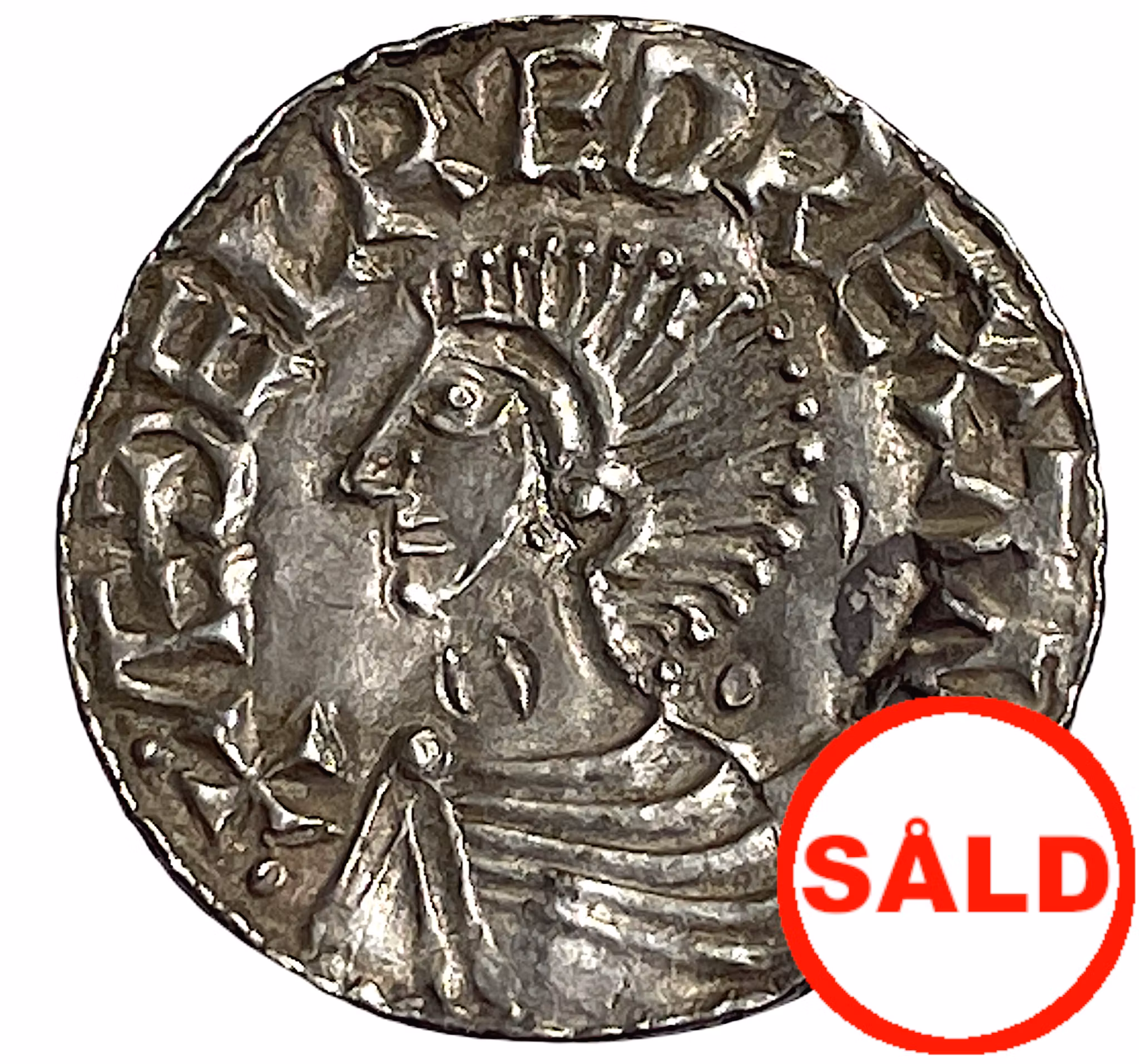 Æthelred II (978-1016). LONDON. Penny. Long cross. Mm LEOFNOD