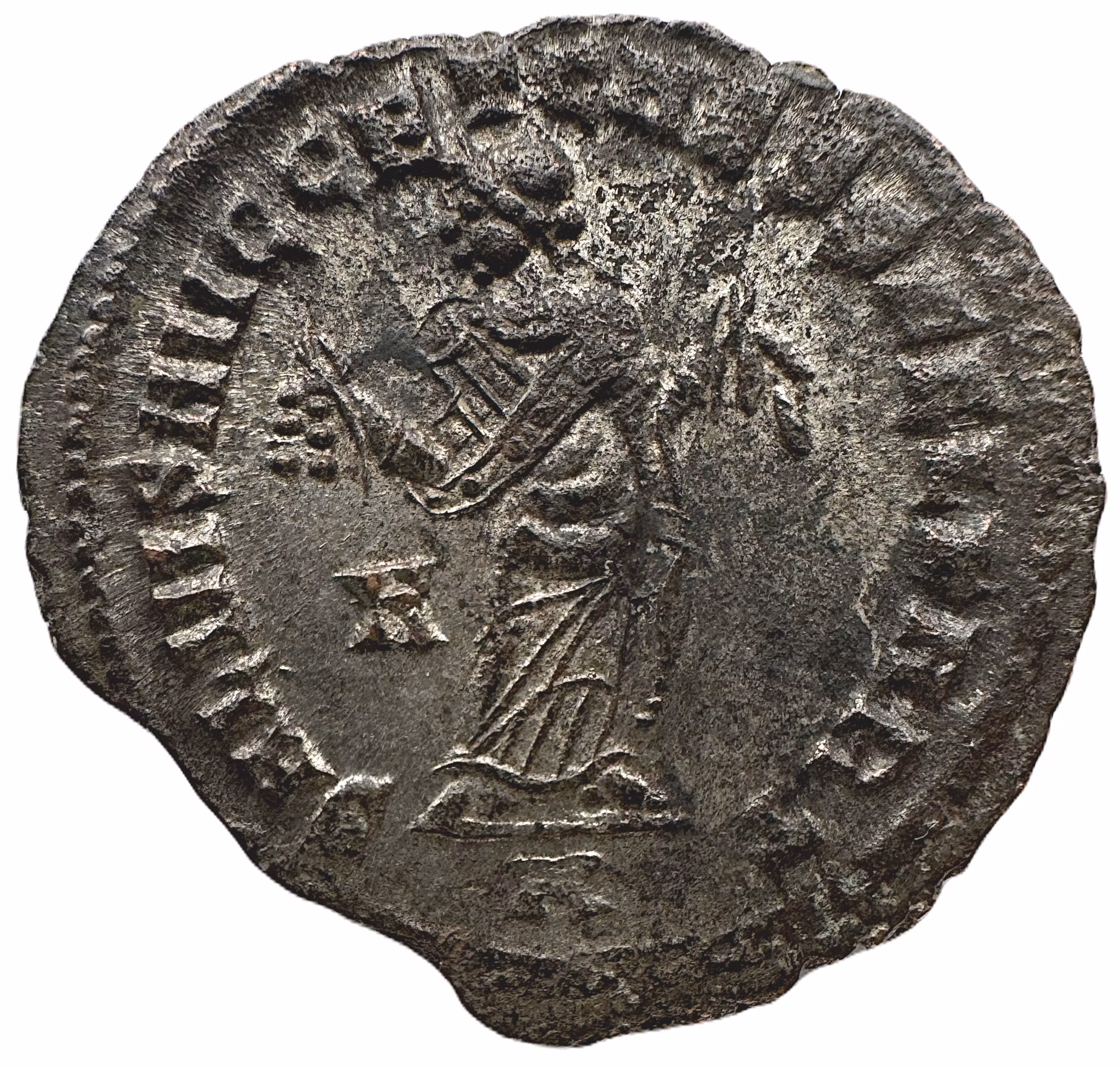 Konstantius I 305-306 e.Kr - Vacker Follis med skarpt porträtt och silvrig yta