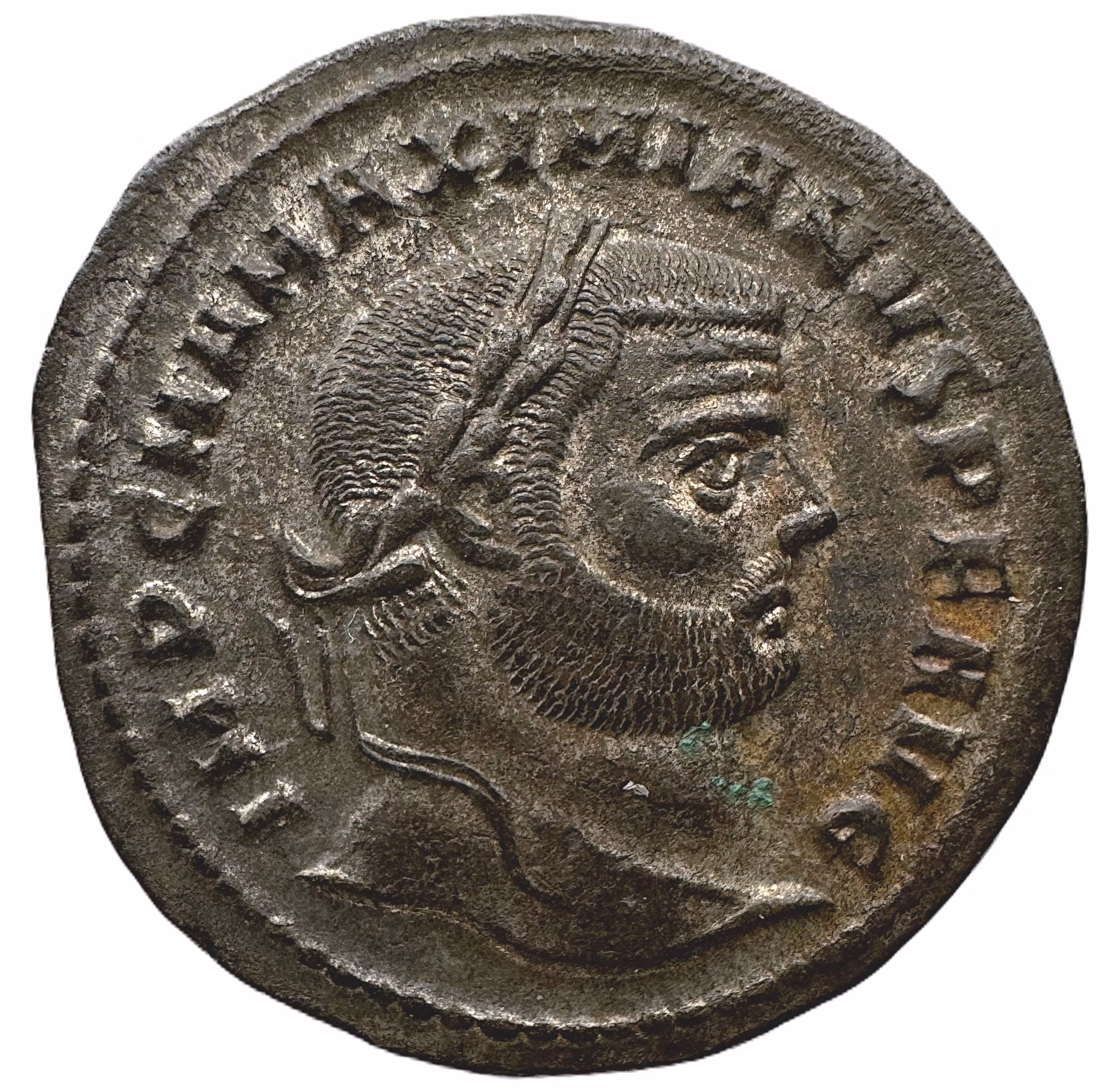 Maximianus 286-310 e.Kr - Follis med fin silverlyster, präglad i Antiochia