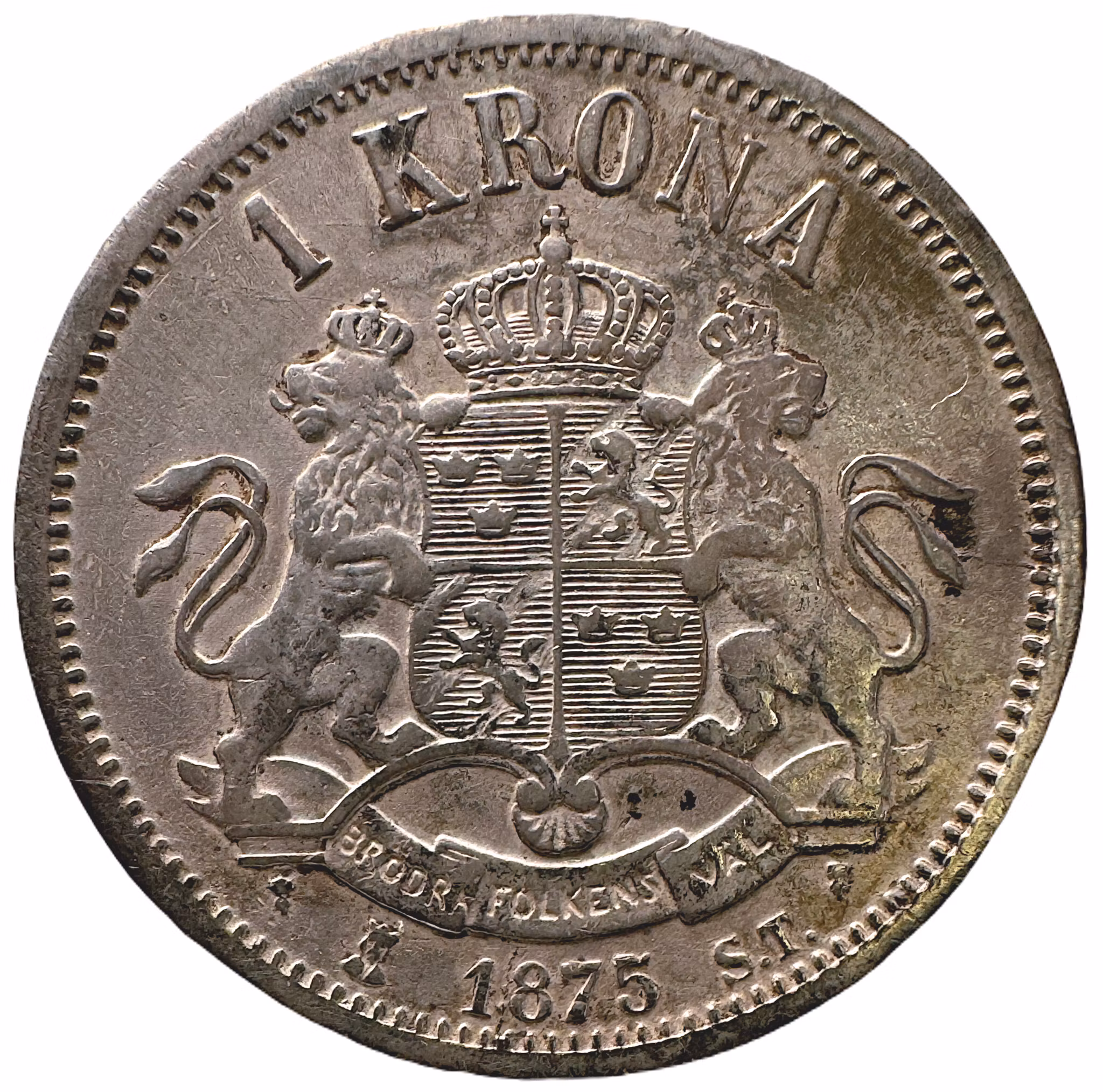 Oskar II, 1 Krona 1875
