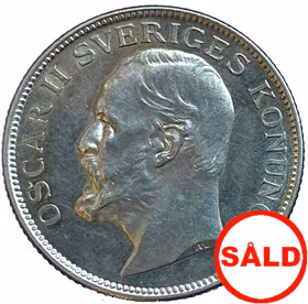 Oskar II - 1 Krona 1906 - Vackert exemplar med djupt glänsande fält med spegelkaraktär