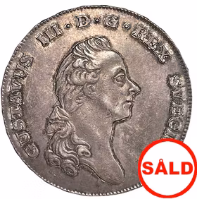 Gustav III - Riksdaler 1776 - Ett tilltalande och välpräglat exemplar