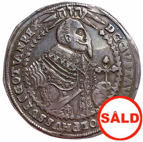 Gustav II Adolf, WÜRZBURG, Taler 1632 - Vackert exemplar med guldskimrande präglingsglans