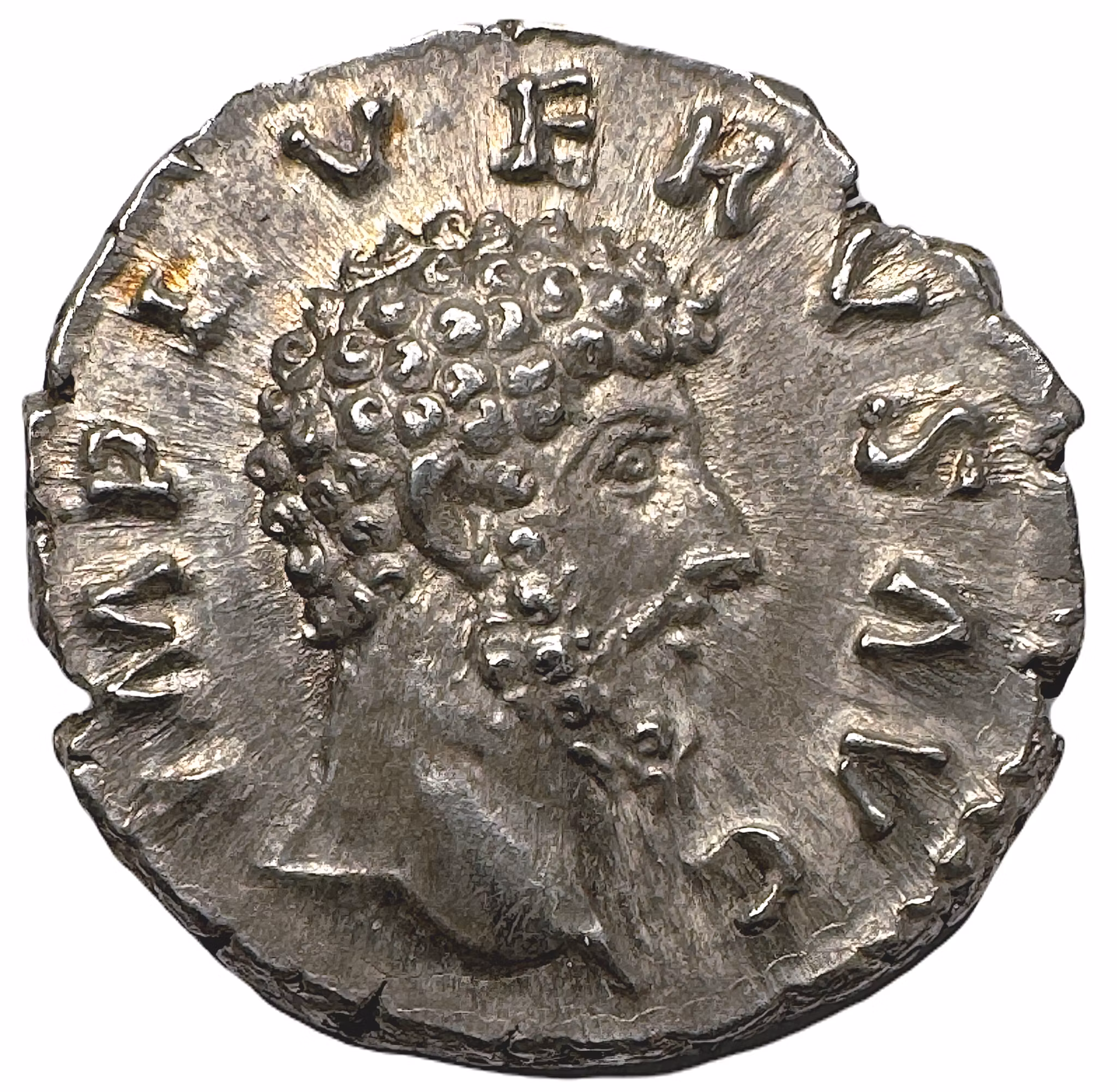 Lucius Verus 161-169 e.Kr - Denar - Vackert exemplar med Providentia