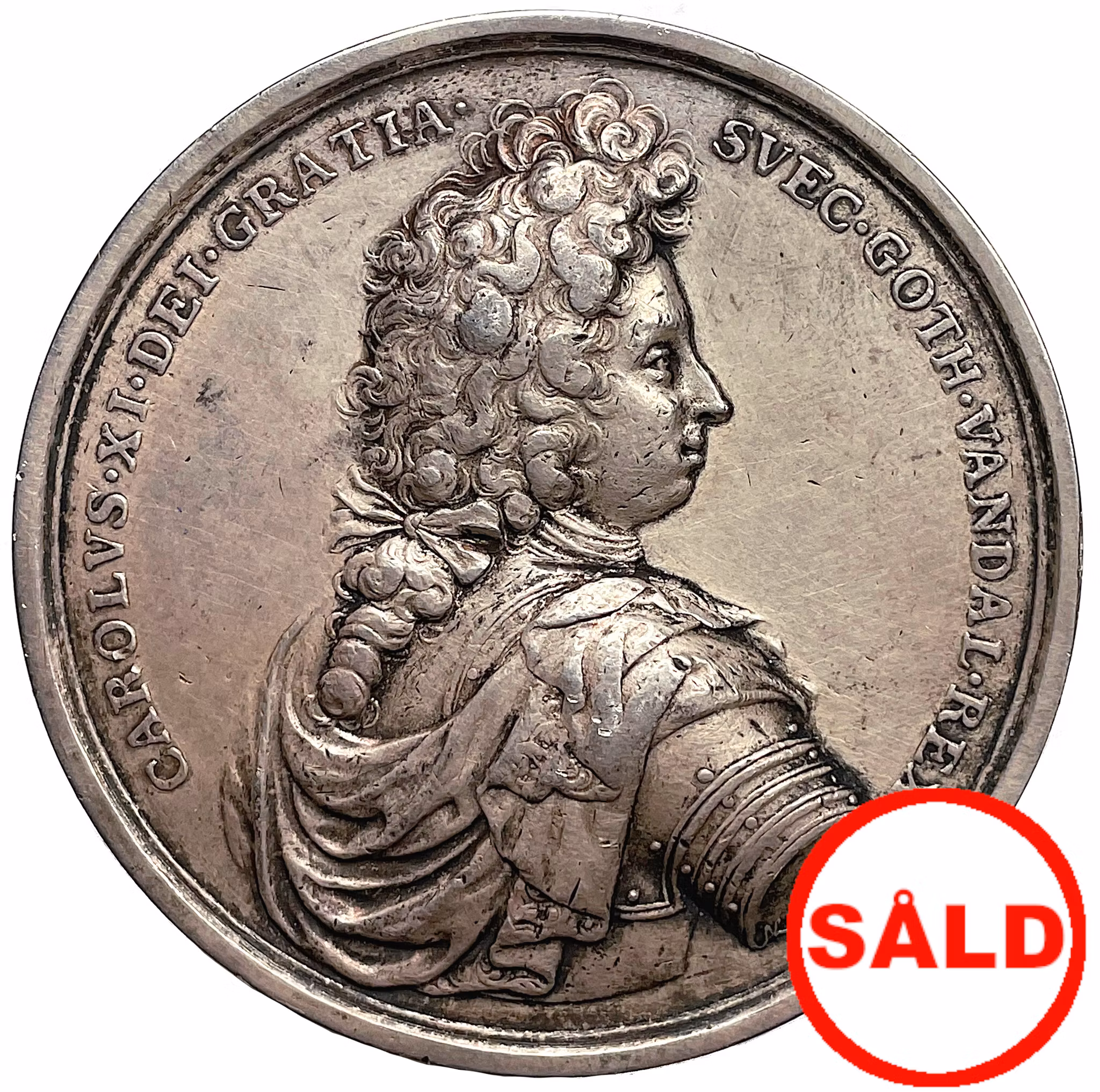 Karl XI med sin drottning Ulrika Eleonora d:ä - 1690 - 5 kända exemplar i privat ägo - Präglad i 4 Riksdalers vikt av Arvid Karlsteen