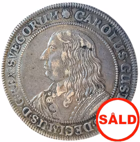 Karl X Gustav, Riksdaler 1654 - Ett ovanligt välpräglat exemplar med fin lyster