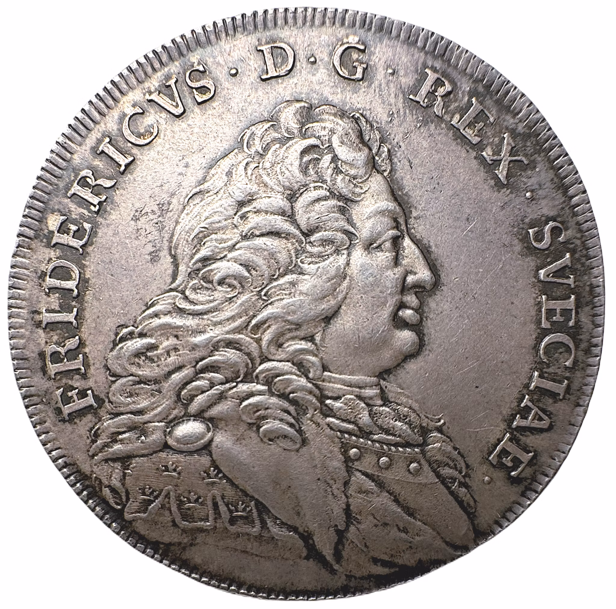 Fredrik I - Riksdaler 1744 - Ett mycket vackert exemplar med fina fält