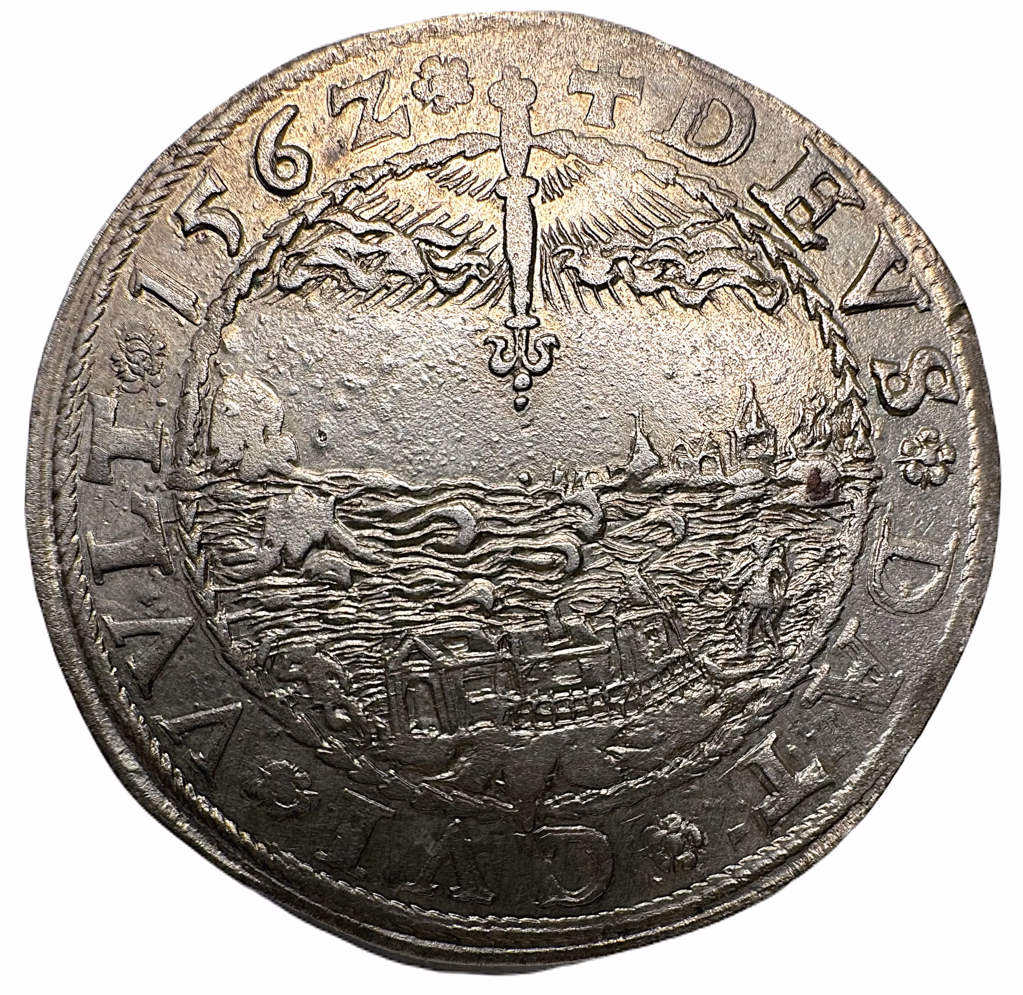 Erik XIV - 1½ Mark 1562 - Europas första landskapsmynt - Ett av de bästa exemplaren på marknaden