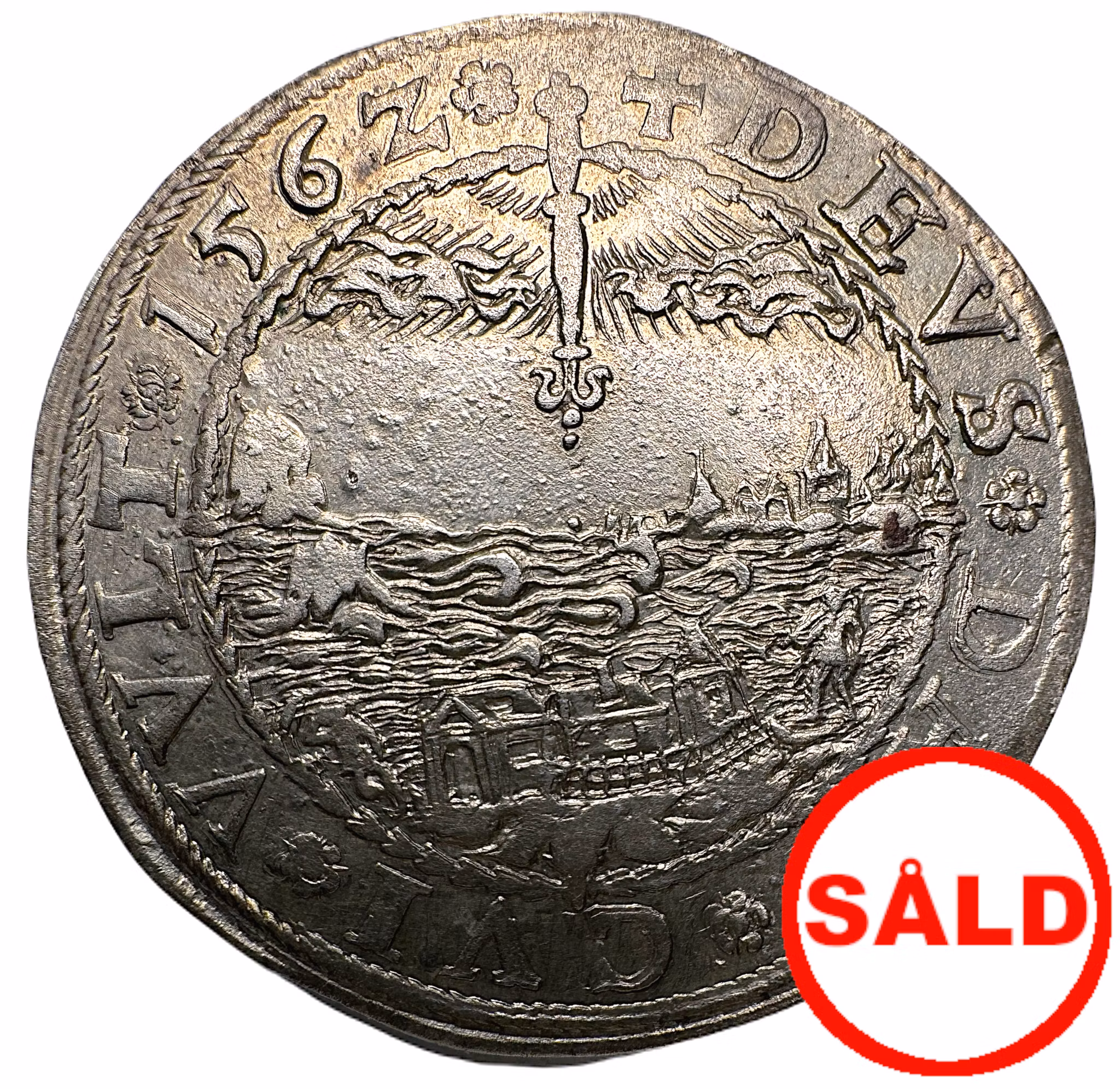 Erik XIV - 1½ Mark 1562 - Europas första landskapsmynt - Ett av de bästa exemplaren på marknaden