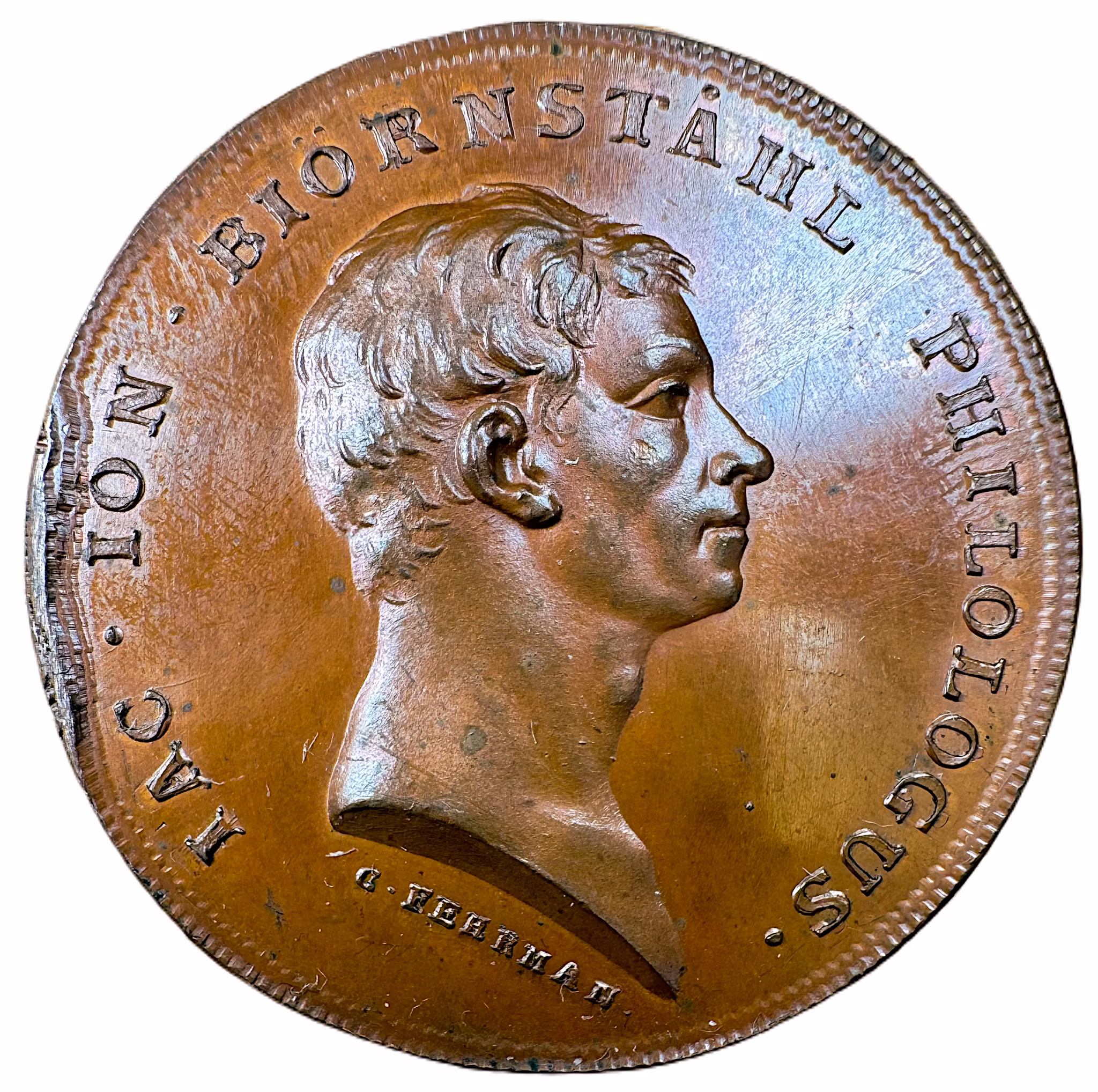 Jonas Björnståhl utnämd till professor i österländska språk vid universitetet i Lund, graverad av Carl Gustav Fehrman 1780