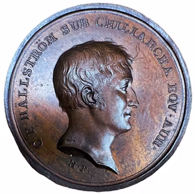 Karl Petter Hällström (1774-1836) av Mauritz Frumerie 1841 - Toppexemplar - Framstående svensk kartograf