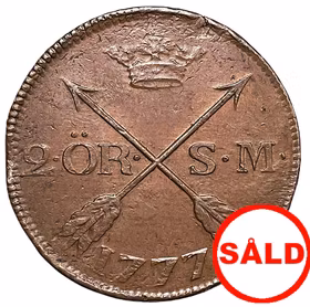 Gustav III - 2 Öre SM 1777