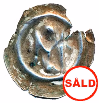 Magnus Ladulås (1275–90) - Skänninge? - Penning - Latinskt M inom slät ring