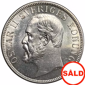 Oskar II - 2 Kronor 1906 - Ett vackert ocirkulerat exemplar