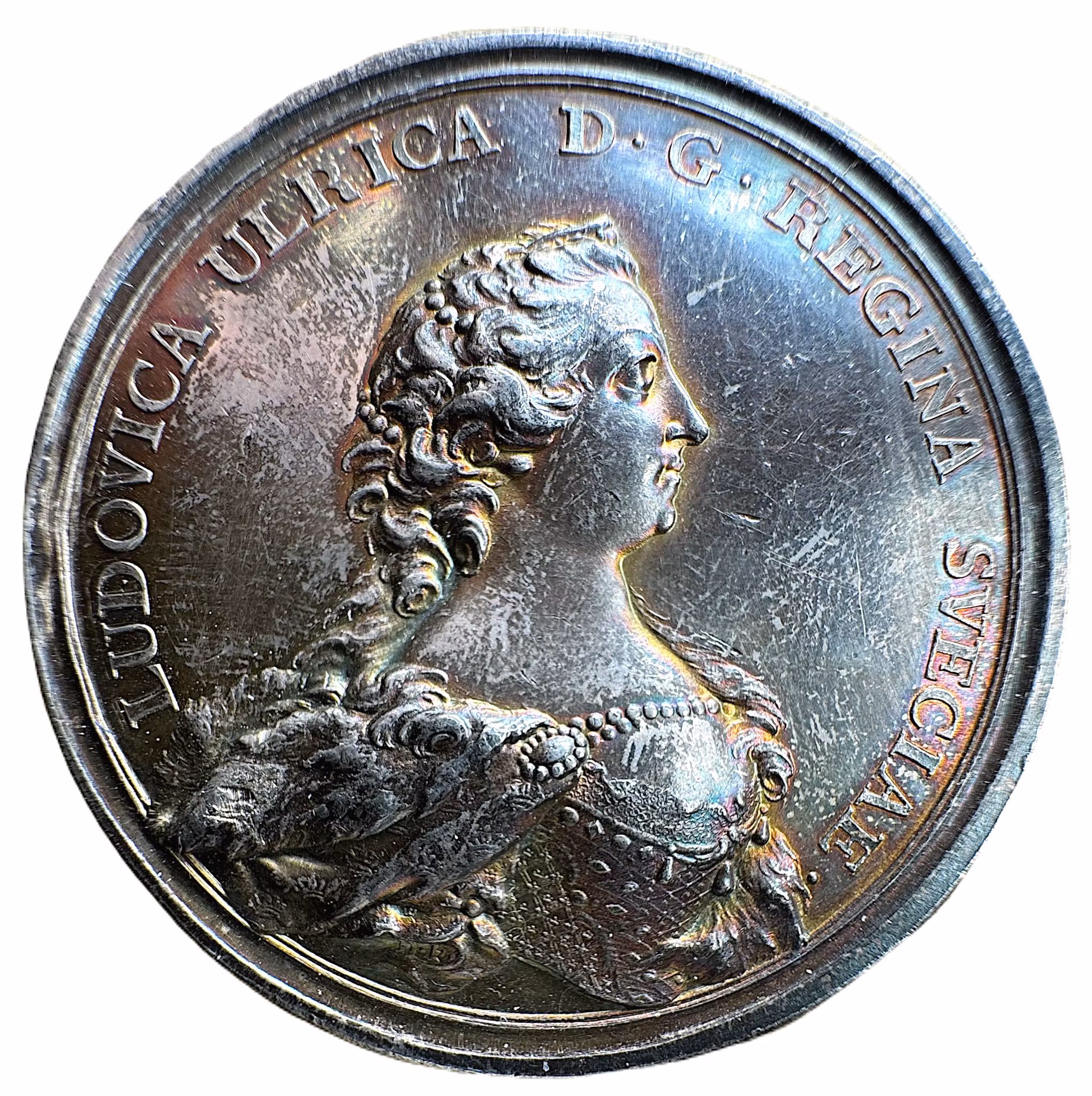 Drottning Lovisa Ulrikas kröning i Stockholm den 26 november 1751 av Daniel Fehrman - Mycket sällsynt RR - Ett underbart exemplar