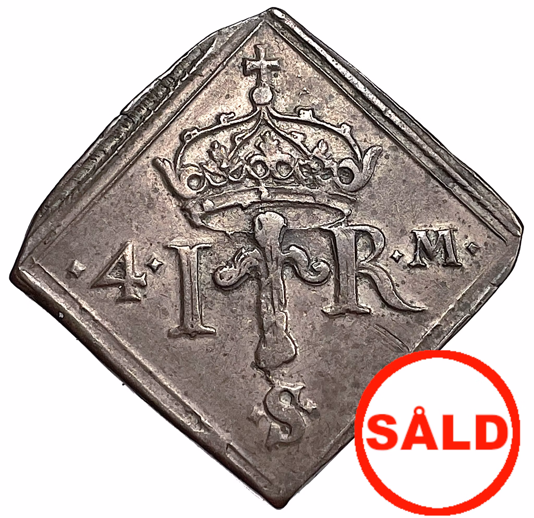 Johan III - 4 Mark Klipping 1571 - Ett vackert välpräglat exemplar med fin originalpatina