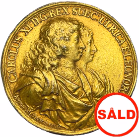 Karl XI.s giftermål 1680 med Ulrika Eleonora av Danmark av Anton Meybusch - MYCKET SÄLLSYNT - RR