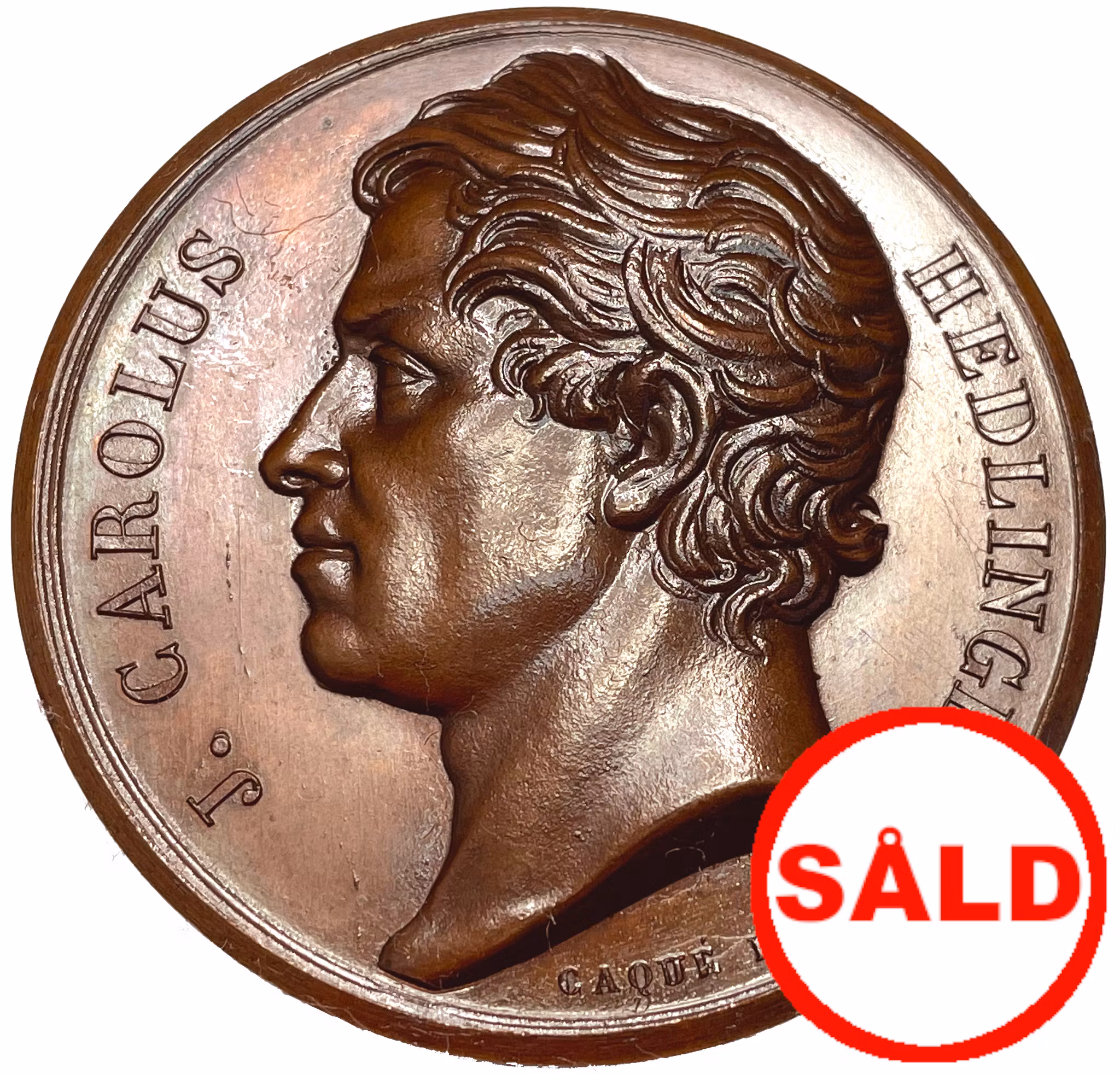 Johan Carl Hedlinger av Armand Chaqué 1824 - Vackert exemplar