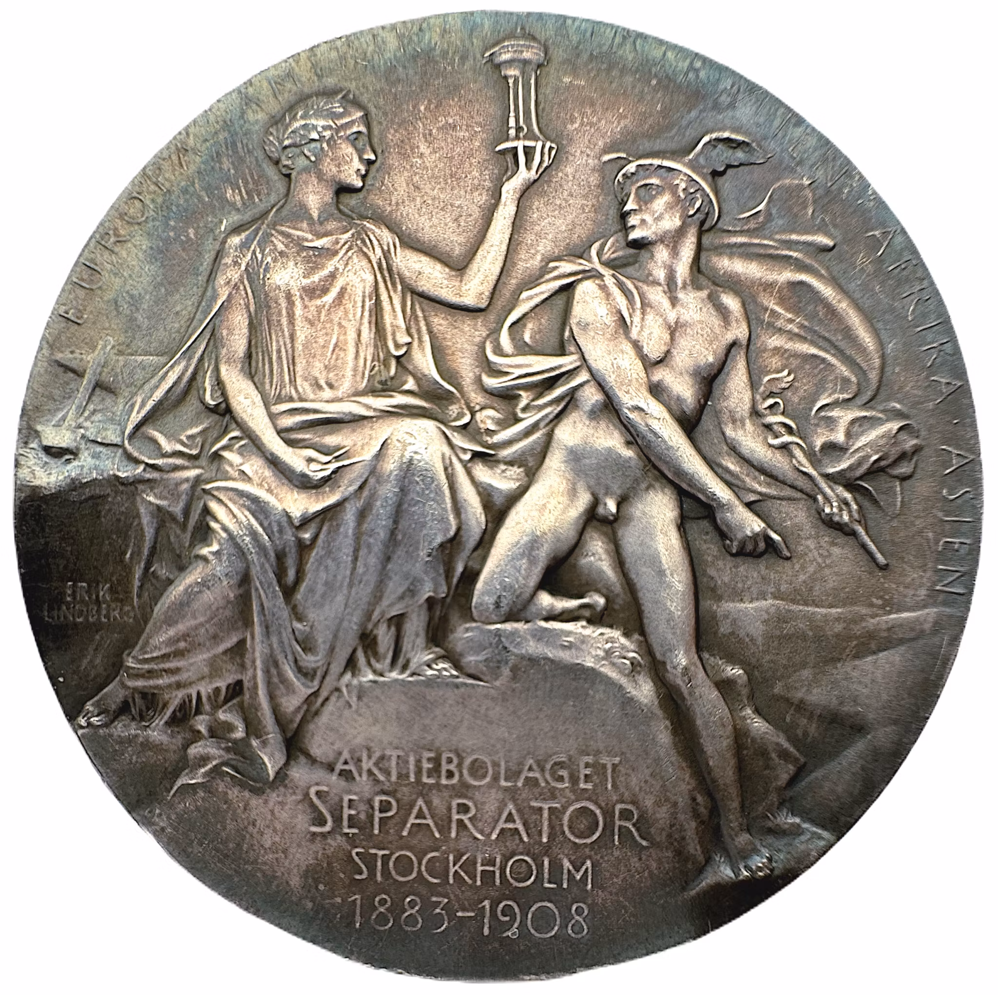 Gustaf de Laval (1845-1913) och John Bernström (1848-1925) av Erik Lindberg 1908