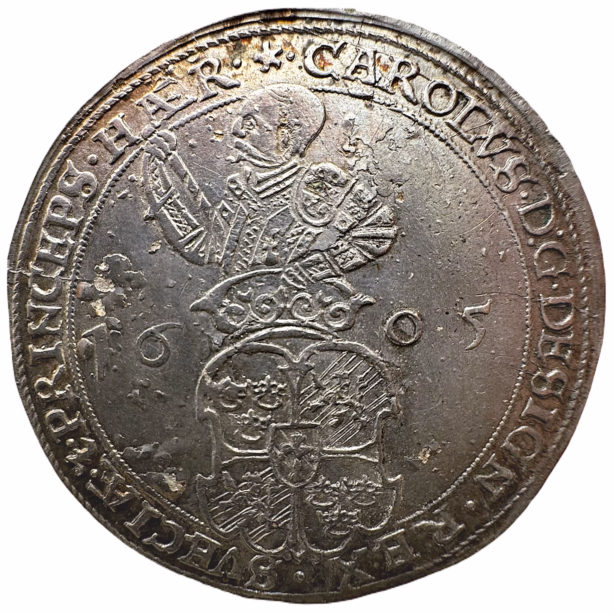 Karl IX - 4 Mark 1605 - Ett mycket välpräglat och vackert exemplar