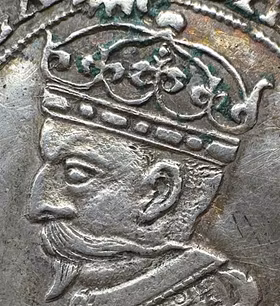 Karl IX, 1/2 Mark 1607 - Ett underbart skarpt porträtt och fin skimrande originalton