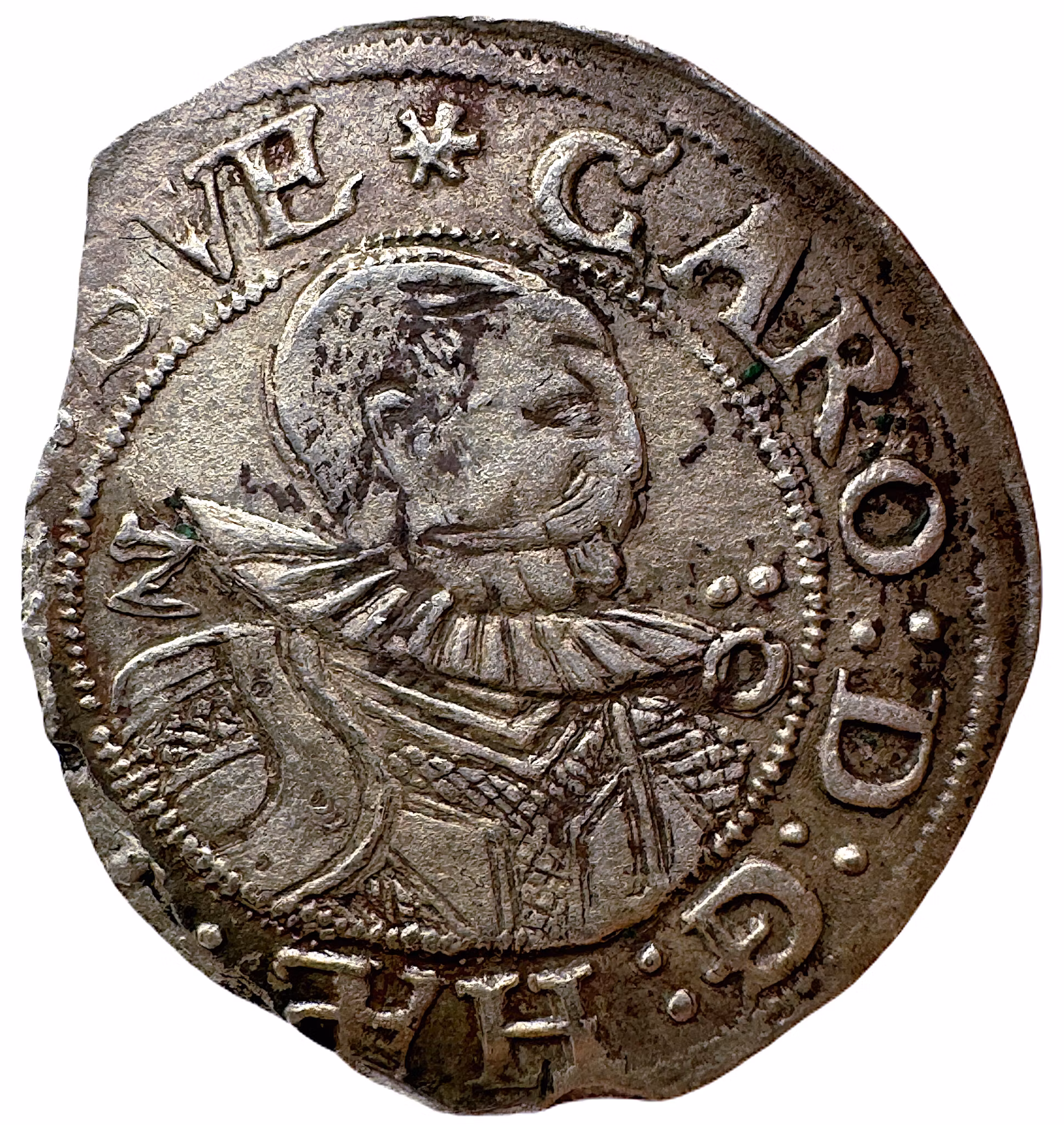 Karl som Riksföreståndare 2 Öre 1602 - Välpräglad med starkt porträtt