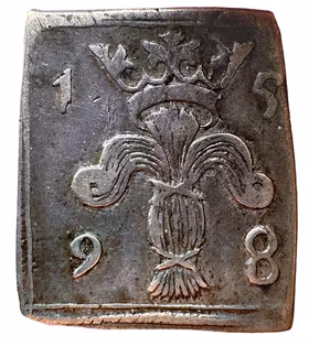 Karl - Hertig av Södermanland, Gripsholm, 1 Mark klipping 1598 med liten krona - RAR