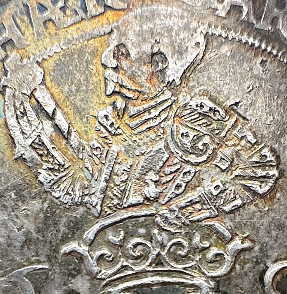 Karl IX, 4 Mark 1606 med härligt skarpt porträtt och guldskimrande lyster