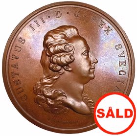 Kungliga målar- och bildhuggarakademiens prismedalj av Gustaf Ljungberger (1780) - Praktexemplar - RRR