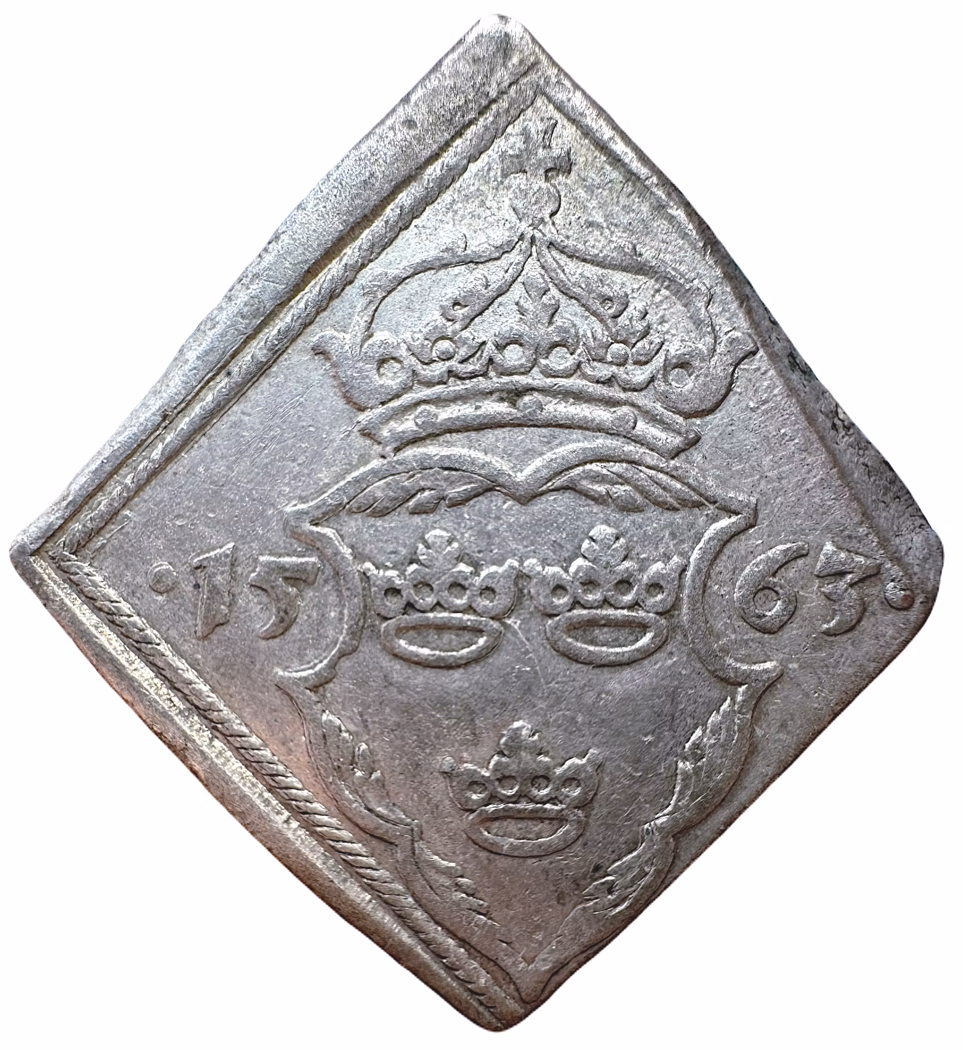 Erik XIV - Gråmunkeholmens myntverk - 16 Öre klipping 1563 - Välpräglad på stort fint ämne - Ex. Ottar Ertzeid