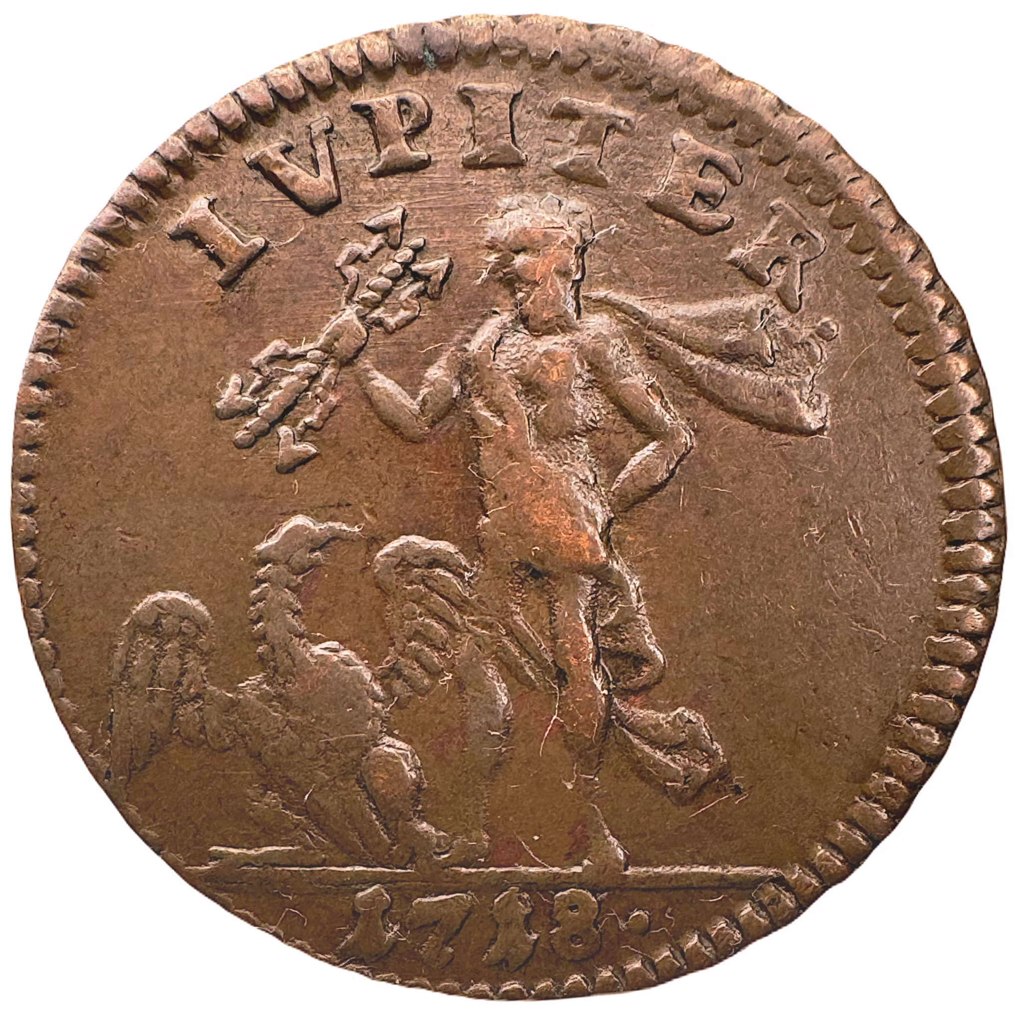 Karl XII - 1 DSM 1718 Jupiter - Ett mycket tilltalande exemplar med fin bottenlyster