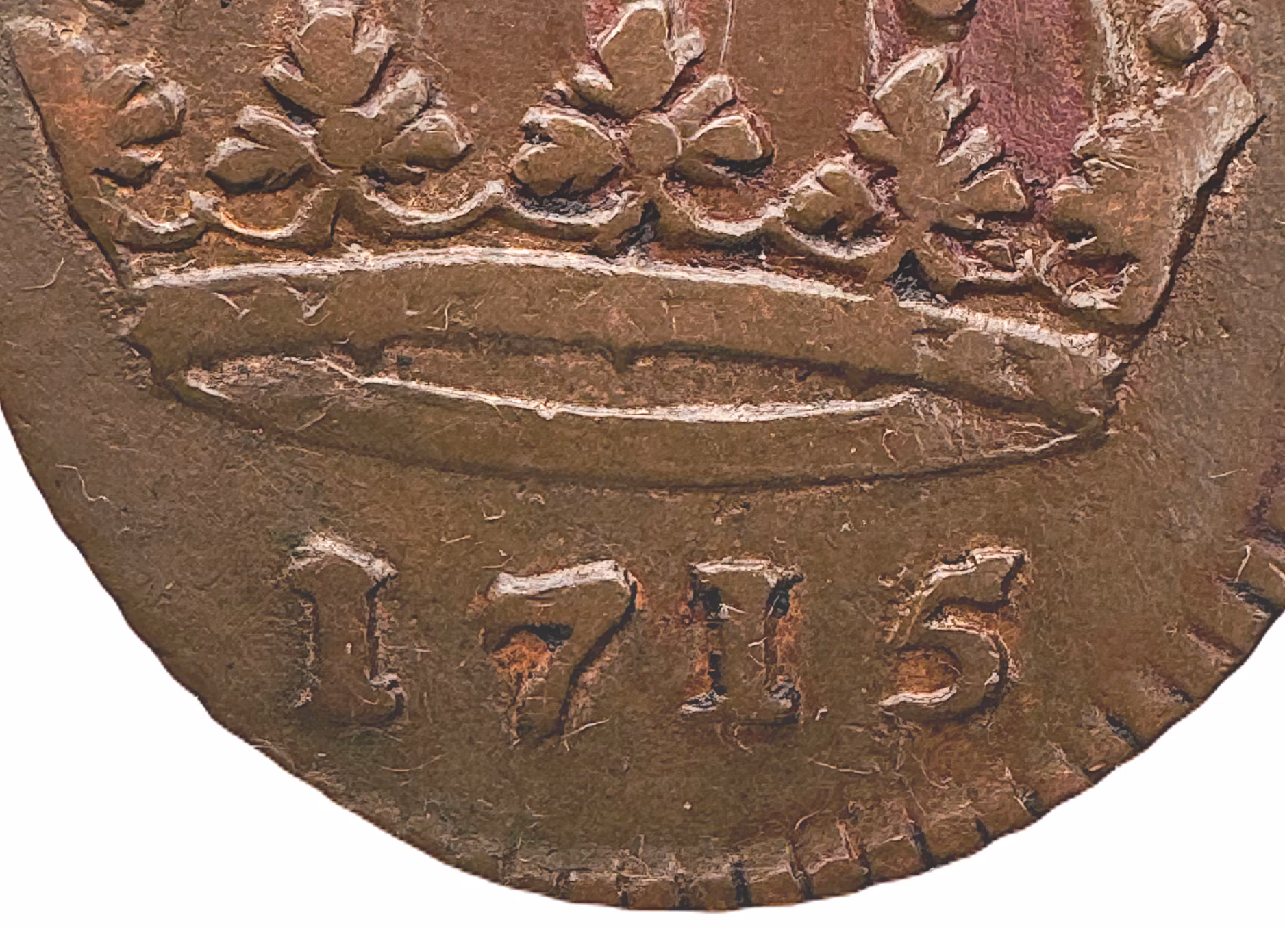 Karl XII - Nödmynt - 1 Daler SM 1715 - Kronan med stort rakt kors - Bra exemplar